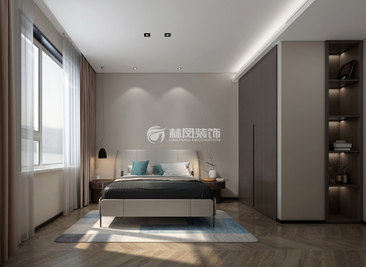 中海和平之門(mén)GHOUSE天際115㎡戶型次臥裝修案例