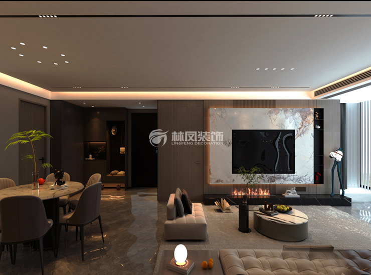 華潤置地靜安府-150㎡-現(xiàn)代輕奢輕奢風格-客廳.jpg
